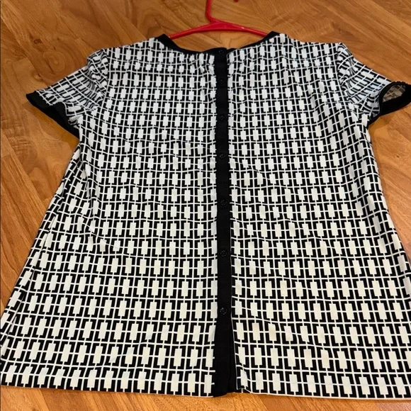 Anne Klein Black and cream Patterned Top - Picture 5 of 6